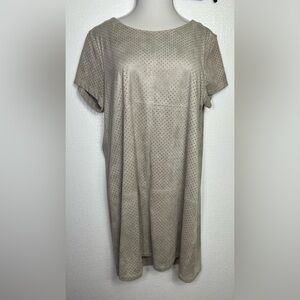 A.N.A. Tan Taupe Faux Suede Dress A-Line Size XL